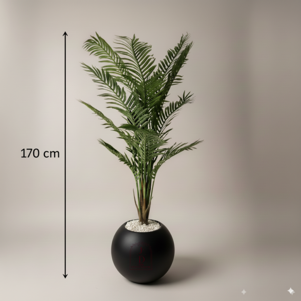 Élégant palmier en pot boule moderne – Image 2