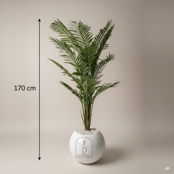 Élégant palmier en pot boule moderne – Image 3