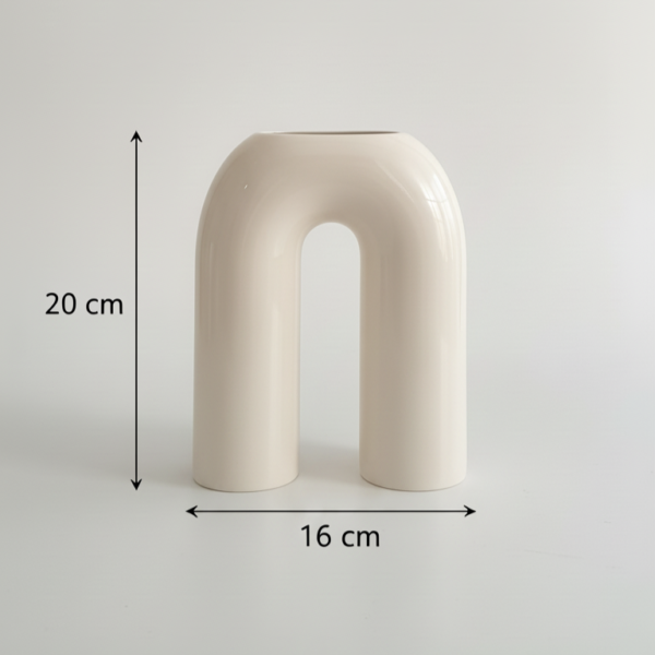 Vase design en céramique – Forme en U moderne