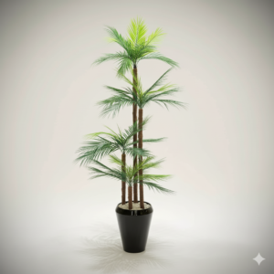 Vase avec 4 Palmiers Semi-Artificiels – 1,70 m