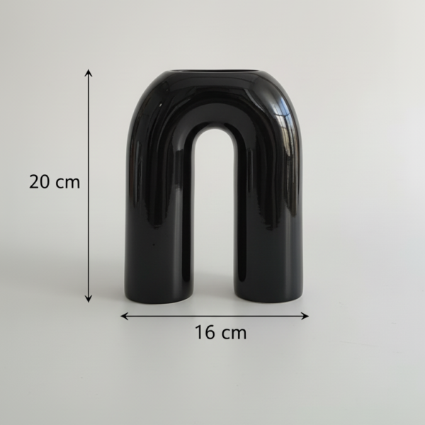Vase design en céramique – Forme en U moderne – Image 4
