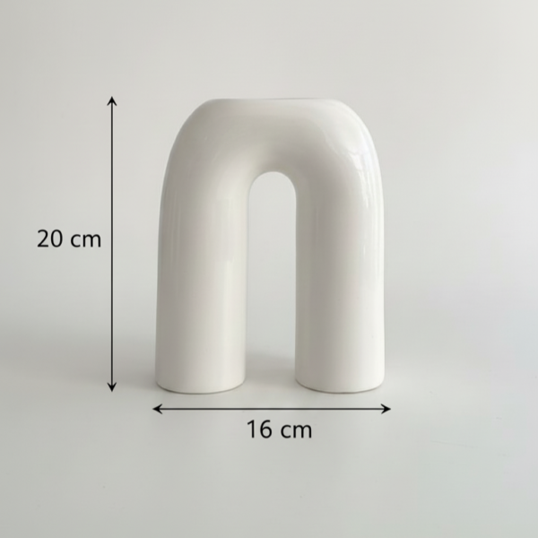 Vase design en céramique – Forme en U moderne – Image 2