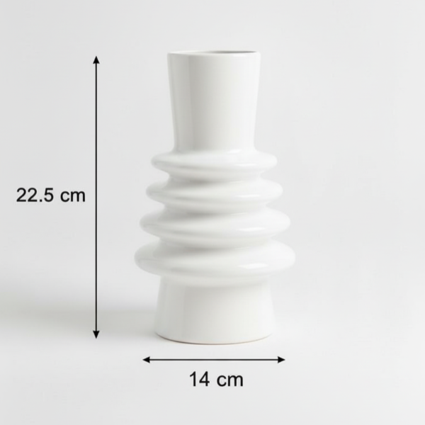Vase Céramique Bobine Moderne - 22.5 cm – Image 2