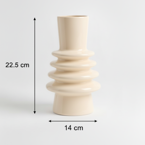Vase Céramique Bobine Moderne - 22.5 cm – Image 3
