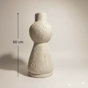 Vase sculptural “Atlas” – 60 cm