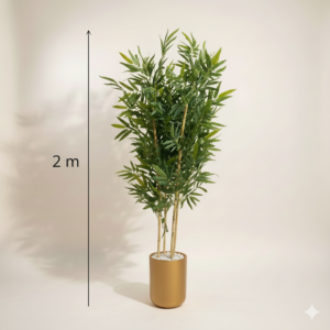 Bambou semi-artificiel 2 m avec cache-pot design