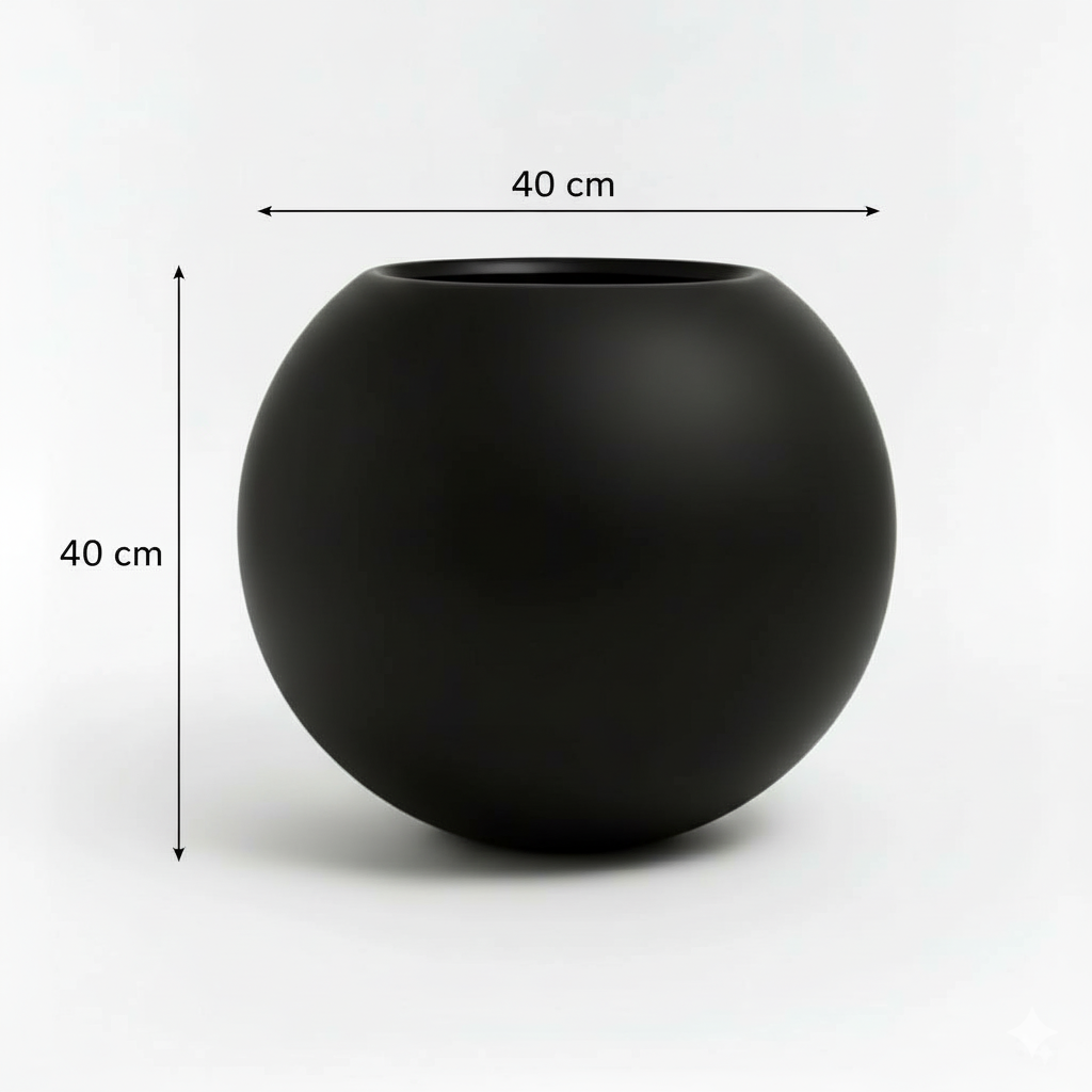 Vase boule design en polyester – 40x40 cm – Image 5