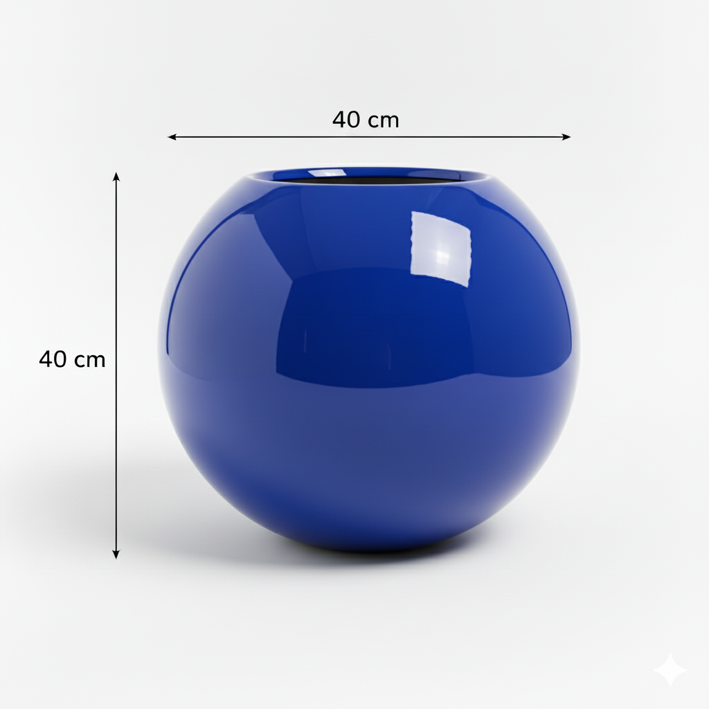 Vase boule design en polyester – 40x40 cm – Image 3