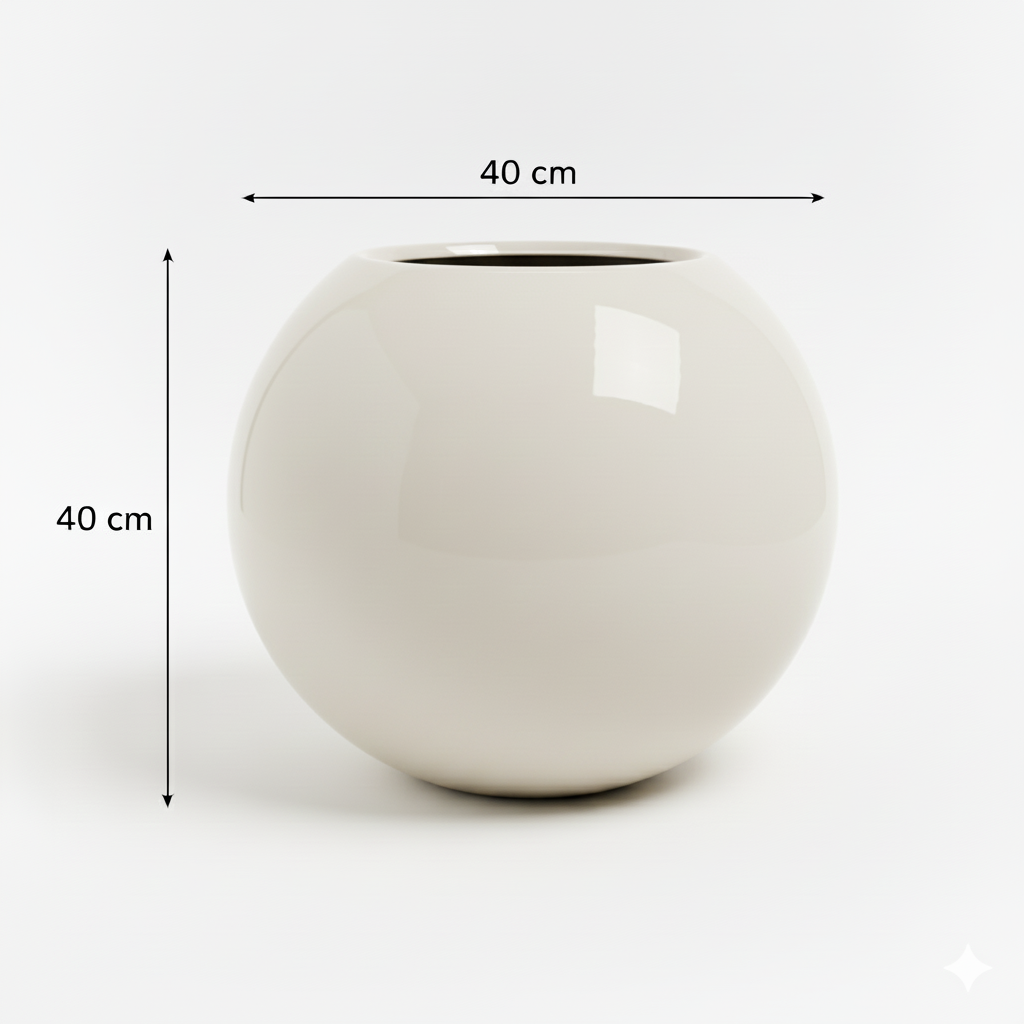 Vase boule design en polyester – 40x40 cm – Image 2