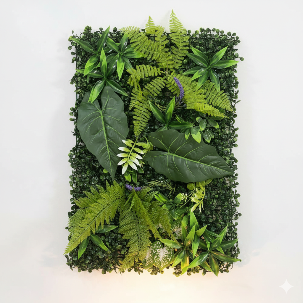 Mur végétal artificiel 60×40 cm – Décoration murale intérieure et verte