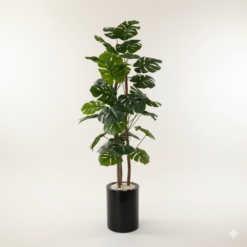 Plante artificielle Monstera 150 cm – Élégance naturelle en pot design – Image 2