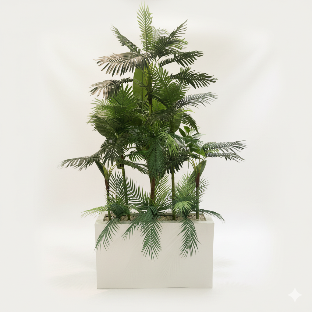 Jardin Tropical Artificiel en Pot de 1 m – Décoration Intérieure Haut de Gamme – Image 2