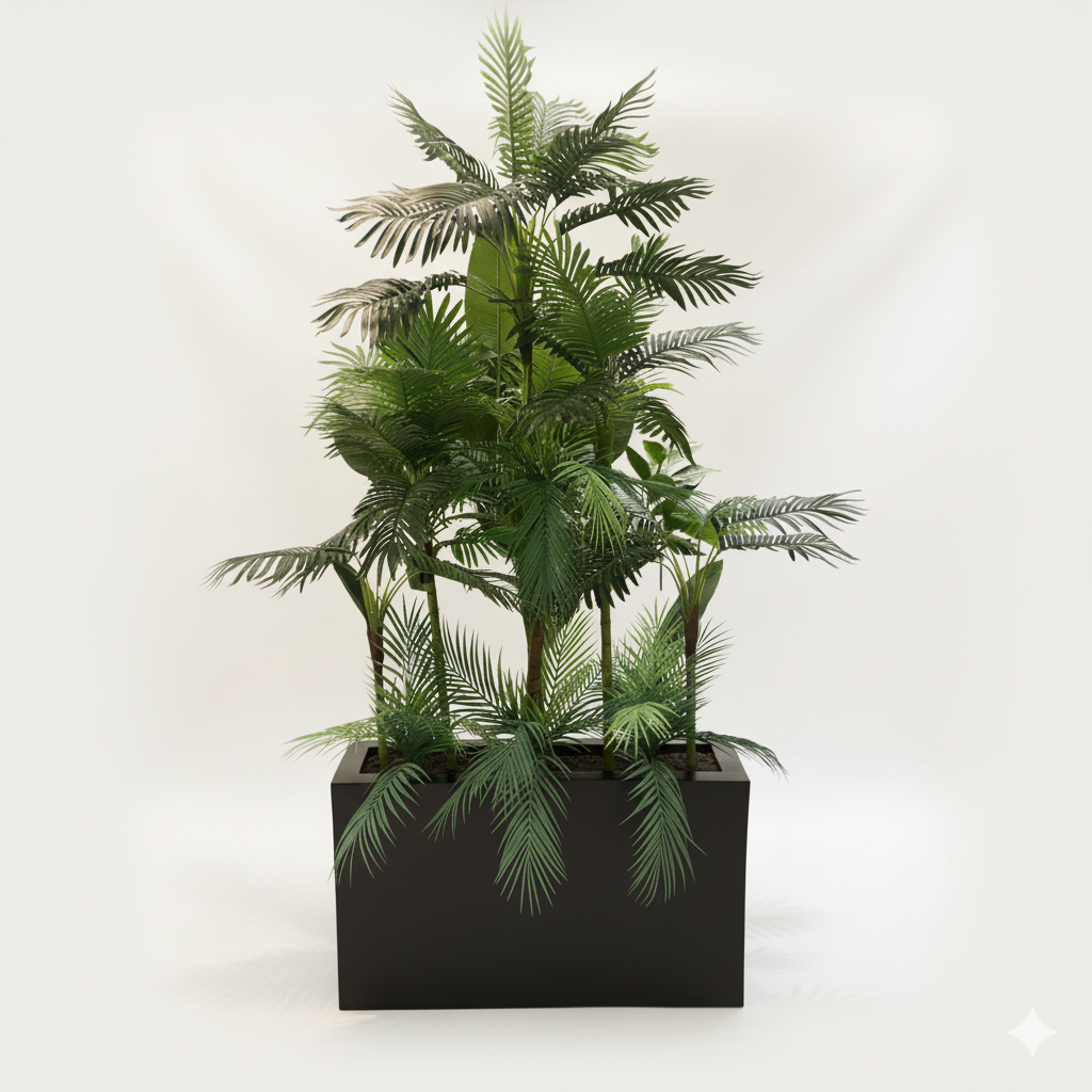 Jardin Tropical Artificiel en Pot de 1 m – Décoration Intérieure Haut de Gamme